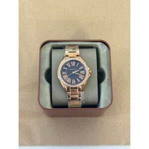 rs MK6930 Kacie Three-Hand Rose Gold-Tone Stainless Steel Watch